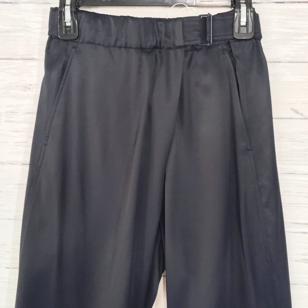 Vince Belted Cross-Over Culotte Crop Wide Leg Pant - Picture 8 of 12